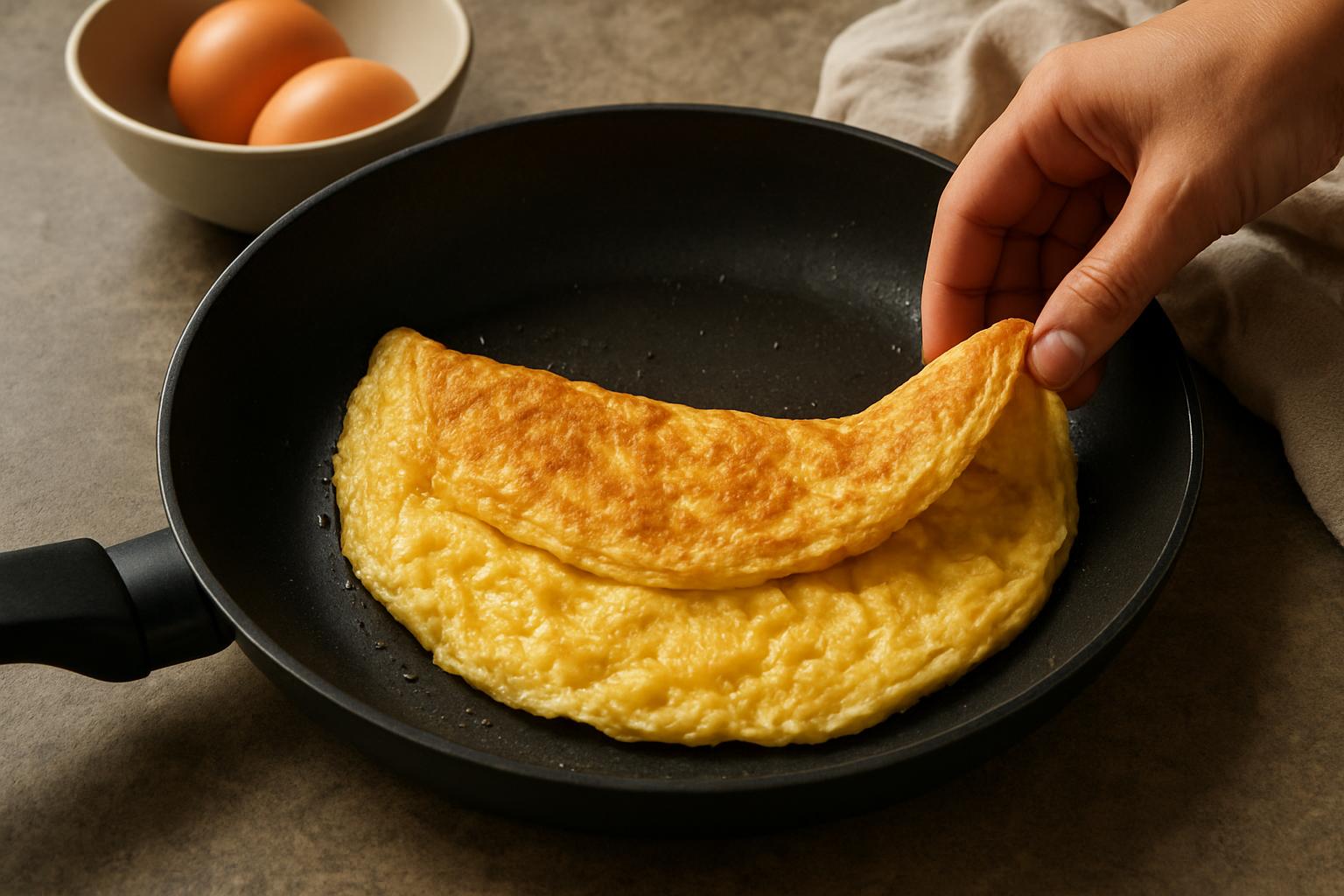 Dlaczego omlet opada po wyjęciu z patelni